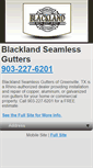 Mobile Screenshot of blacklandseamlessgutters.com